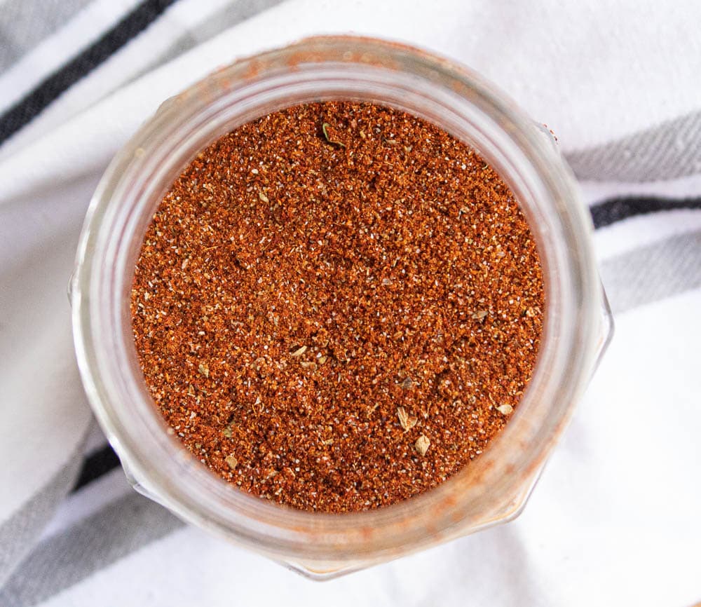 mexican spice blend in a glass mason jar